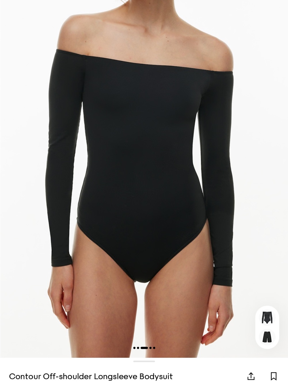 WHITE Contour Off-shoulder Longsleeve Bodysuit